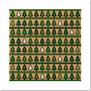 Yule Christmas Tree Pattern Posters and Art